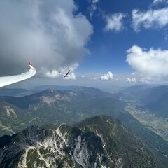 Flugwegposition um 09:27:52: Aufgenommen in der Nähe von Garmisch-Partenkirchen, Deutschland in 2356 Meter